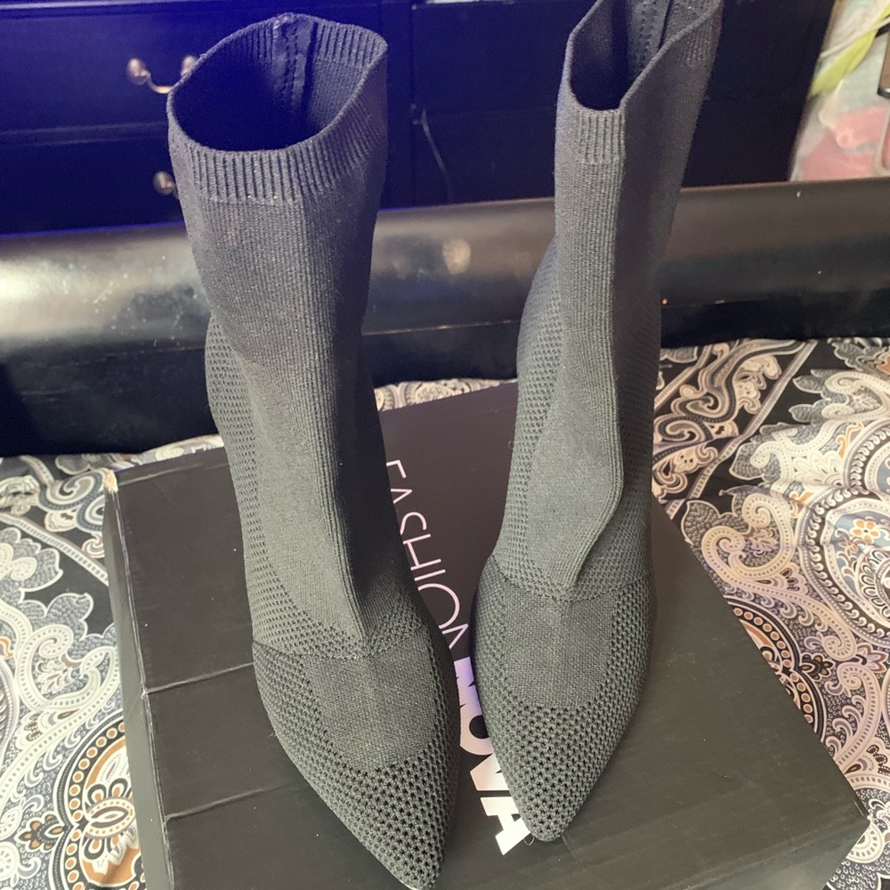 Fashion Nova Sock Heels Brand New w/ box